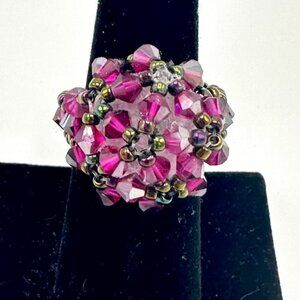Vintage Beaded Statement Ring